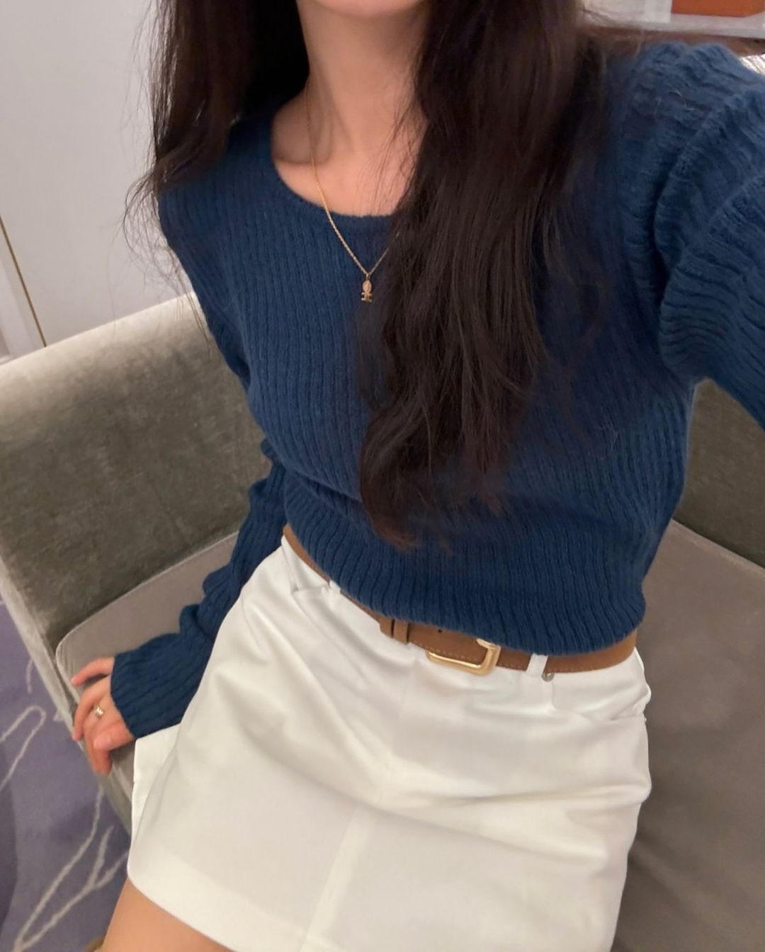 raw cotton skirt