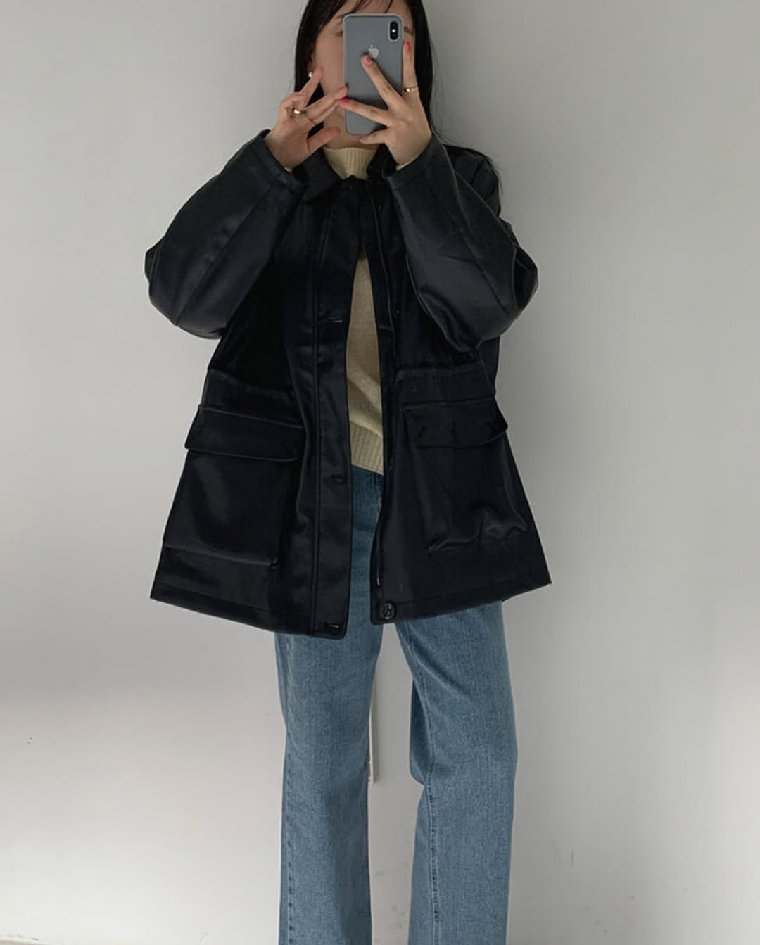 rory string leather jacket (premium)