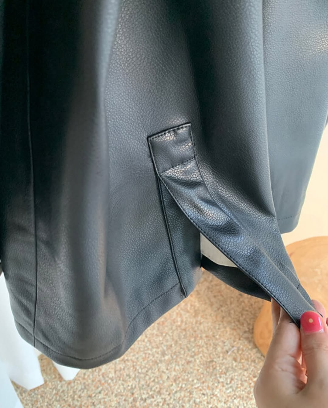 rory string leather jacket (premium)