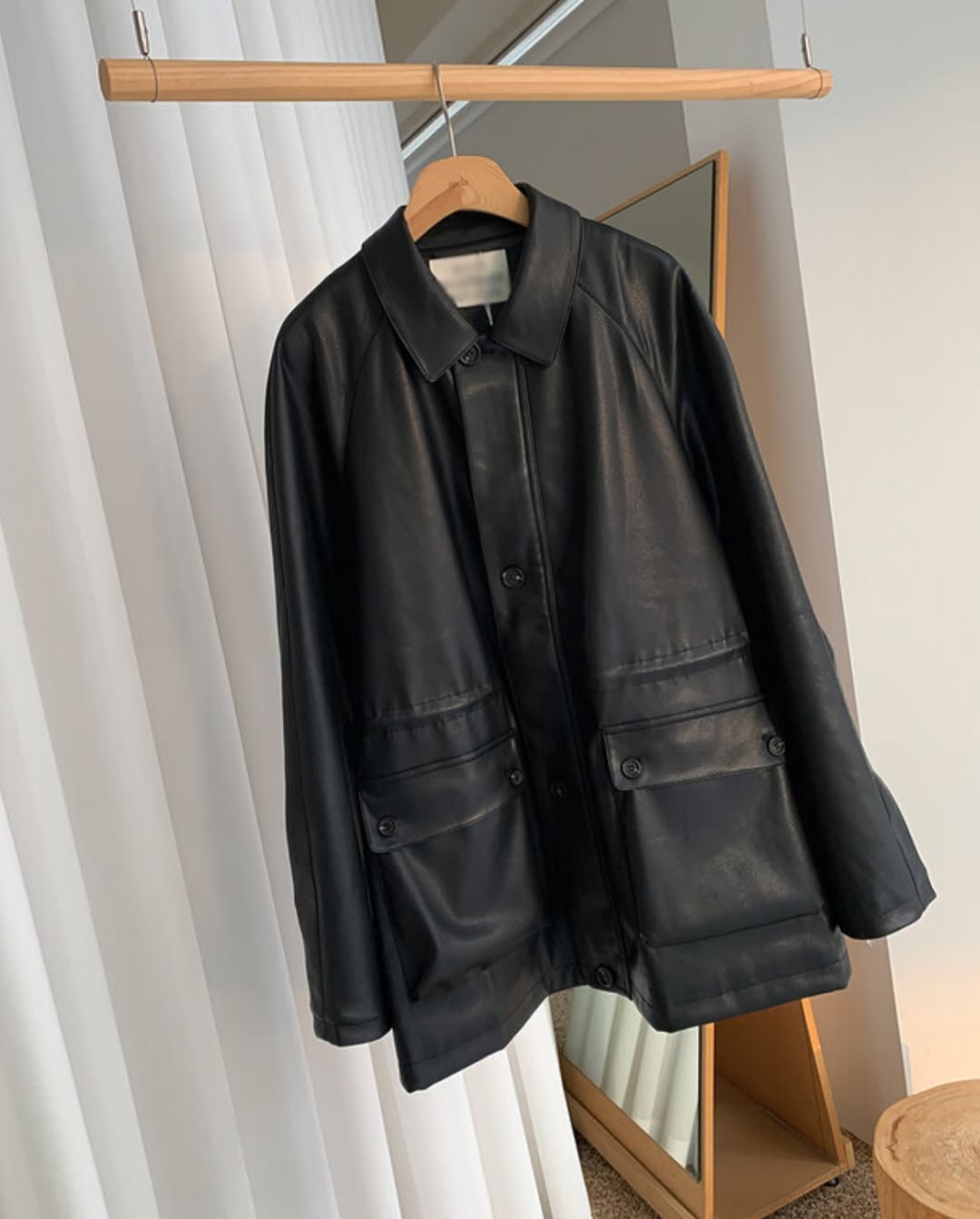 rory string leather jacket (premium)