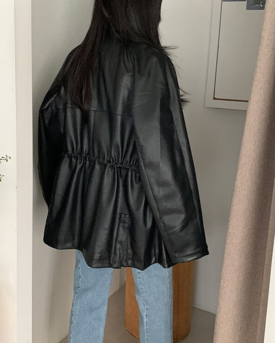rory string leather jacket (premium)