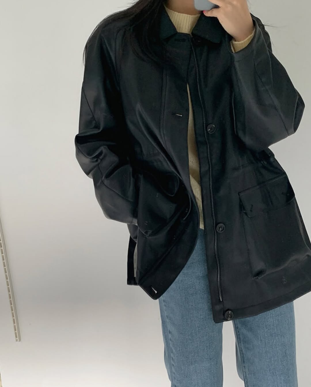rory string leather jacket (premium)