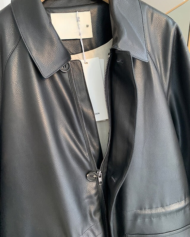 rory string leather jacket (premium)