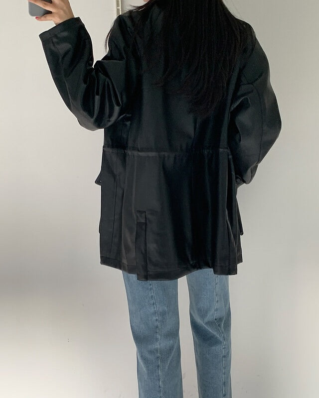 rory string leather jacket (premium)