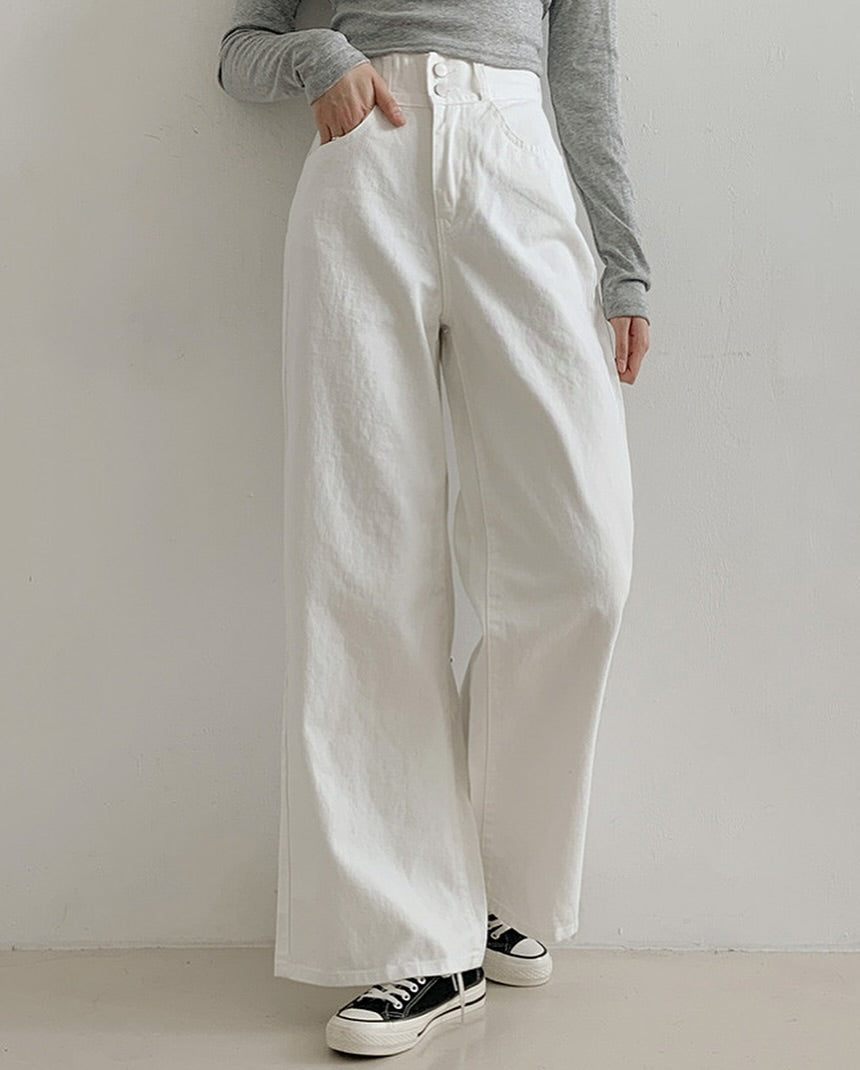flynn button pants (wide)