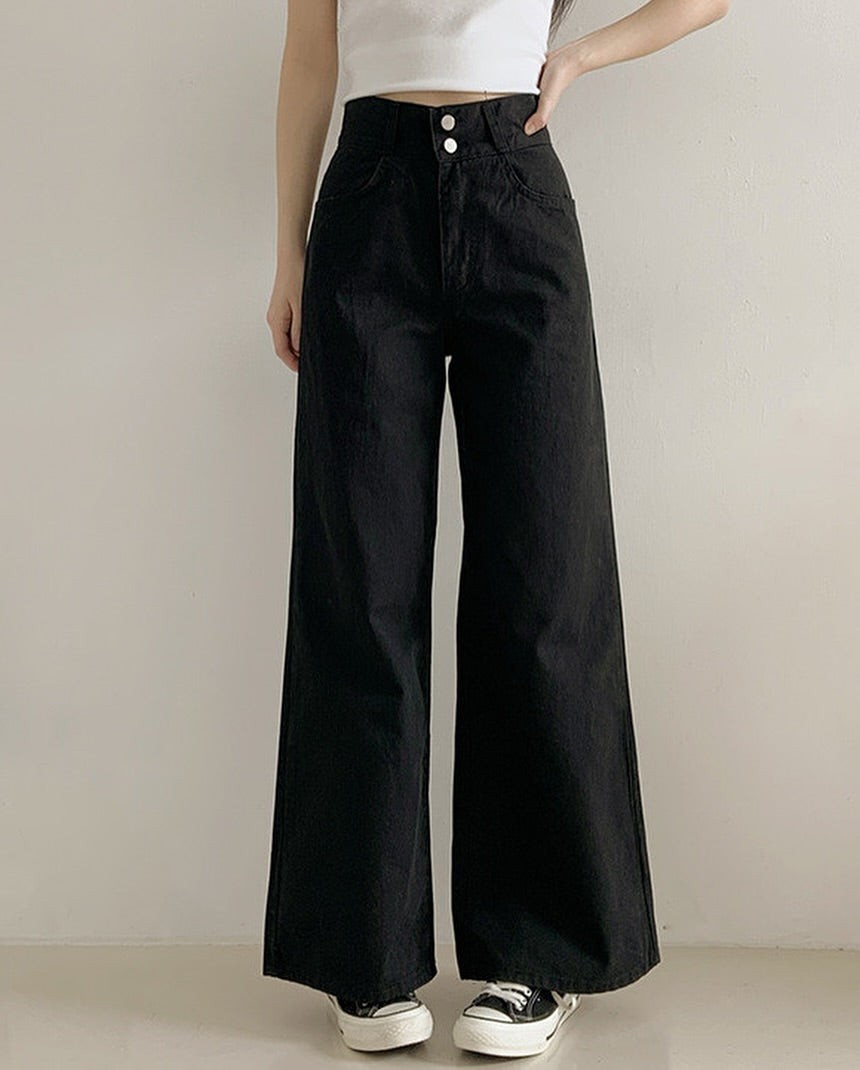 flynn button pants (wide)