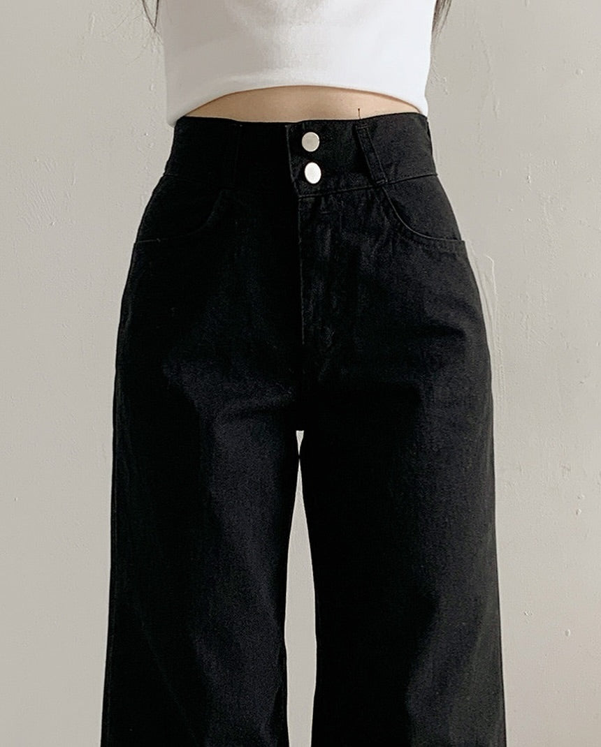 flynn button pants (wide)