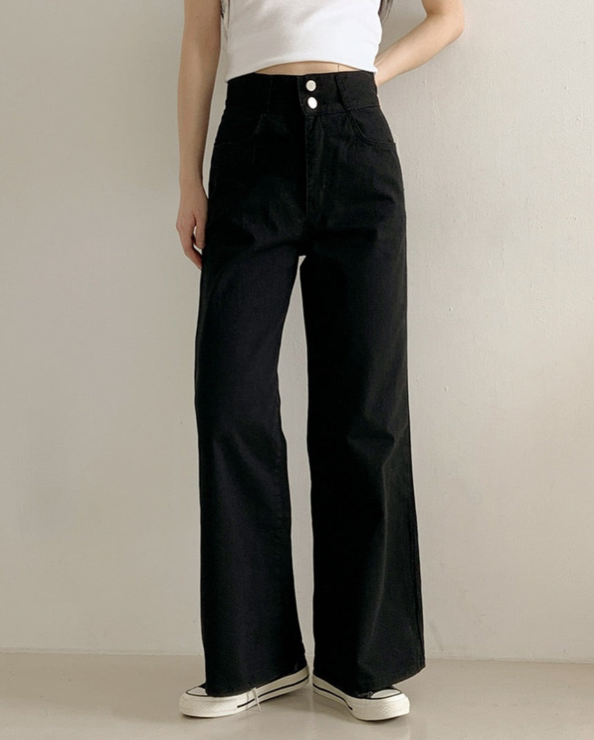 flynn button pants (wide)