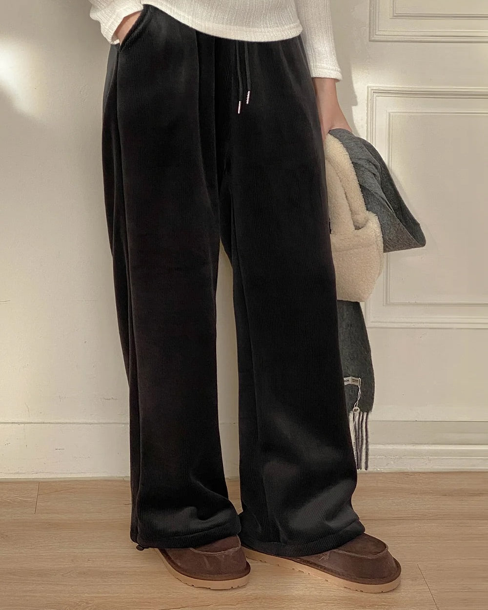 velour fleece pants