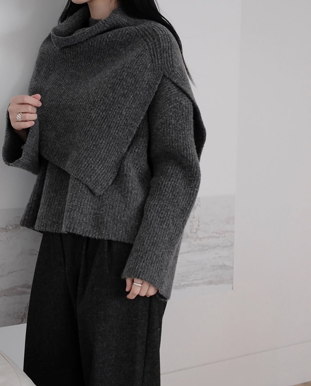 lyra wool cape set (2pcs)