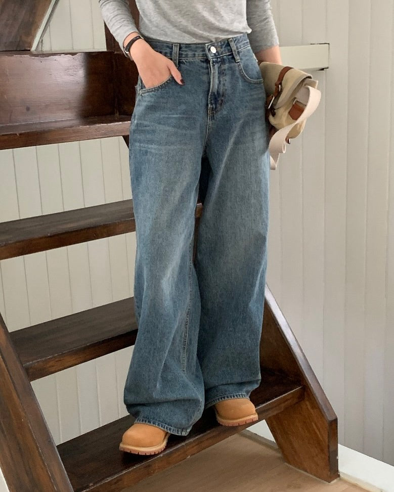 salt denim pants (wide)