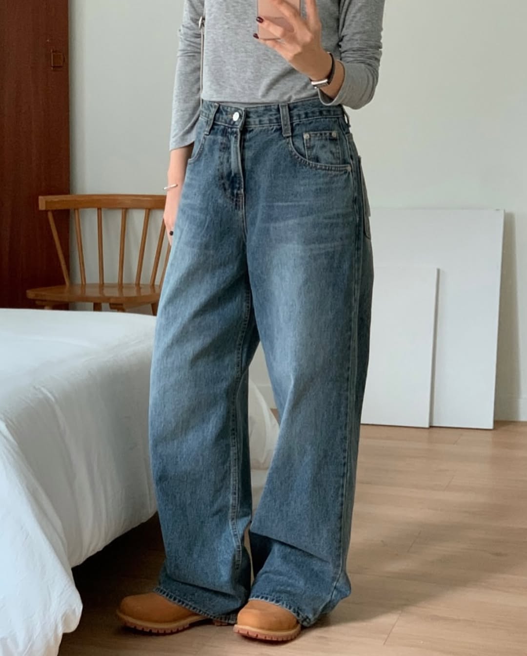 salt denim pants (wide)