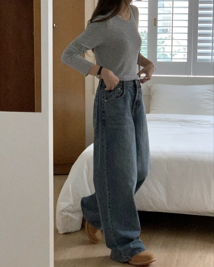 salt denim pants (wide)