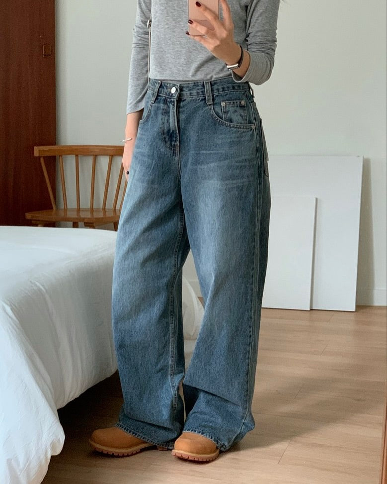 salt denim pants (wide)