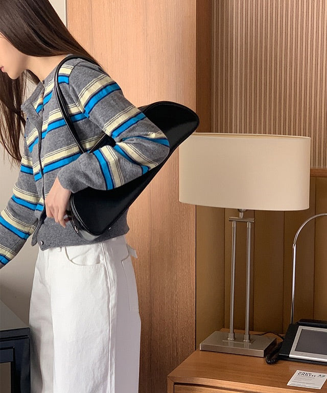 miu striped cardigan