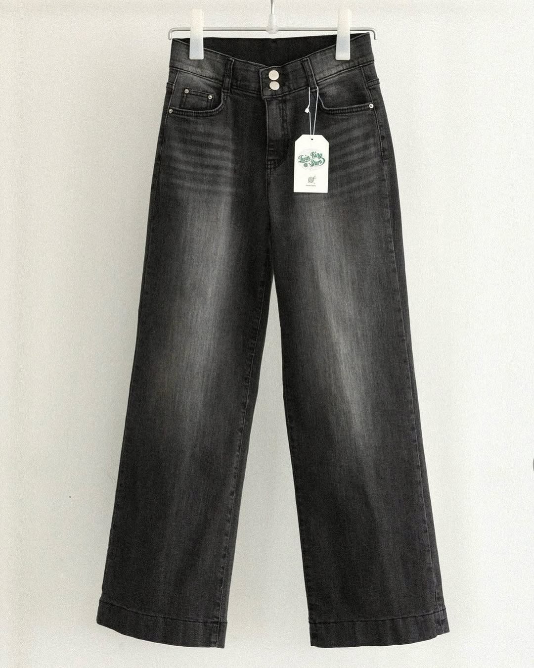 double button banding pants