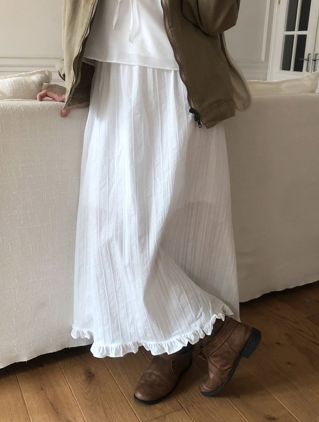 pure frill long skirt (pre-order)