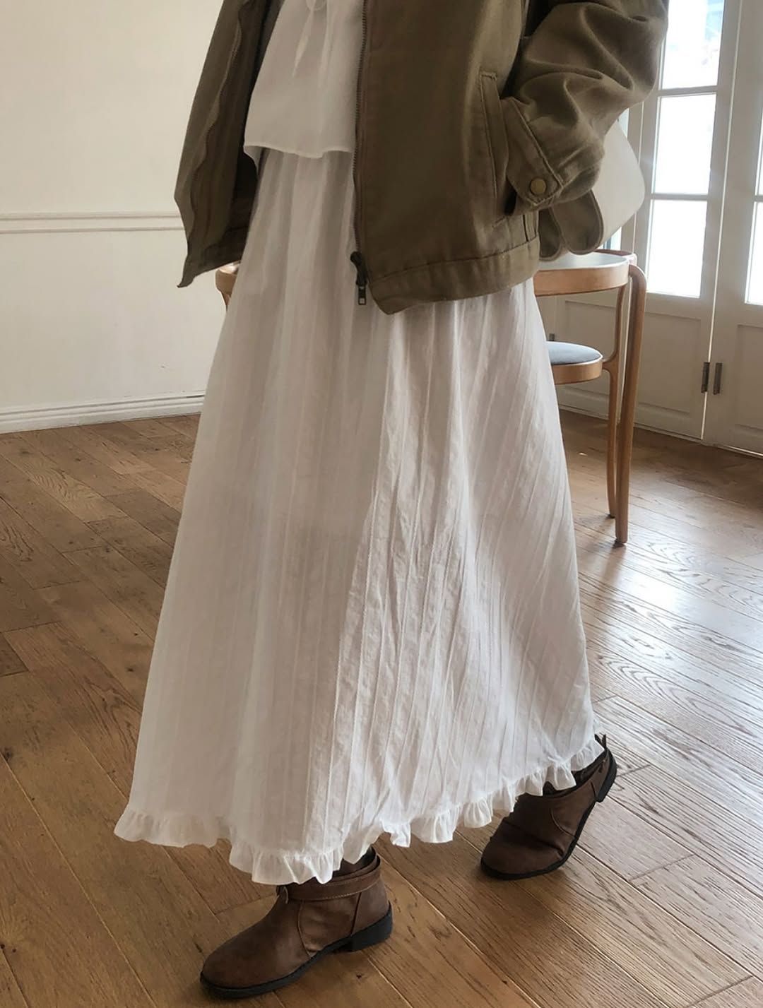 pure frill long skirt (pre-order)