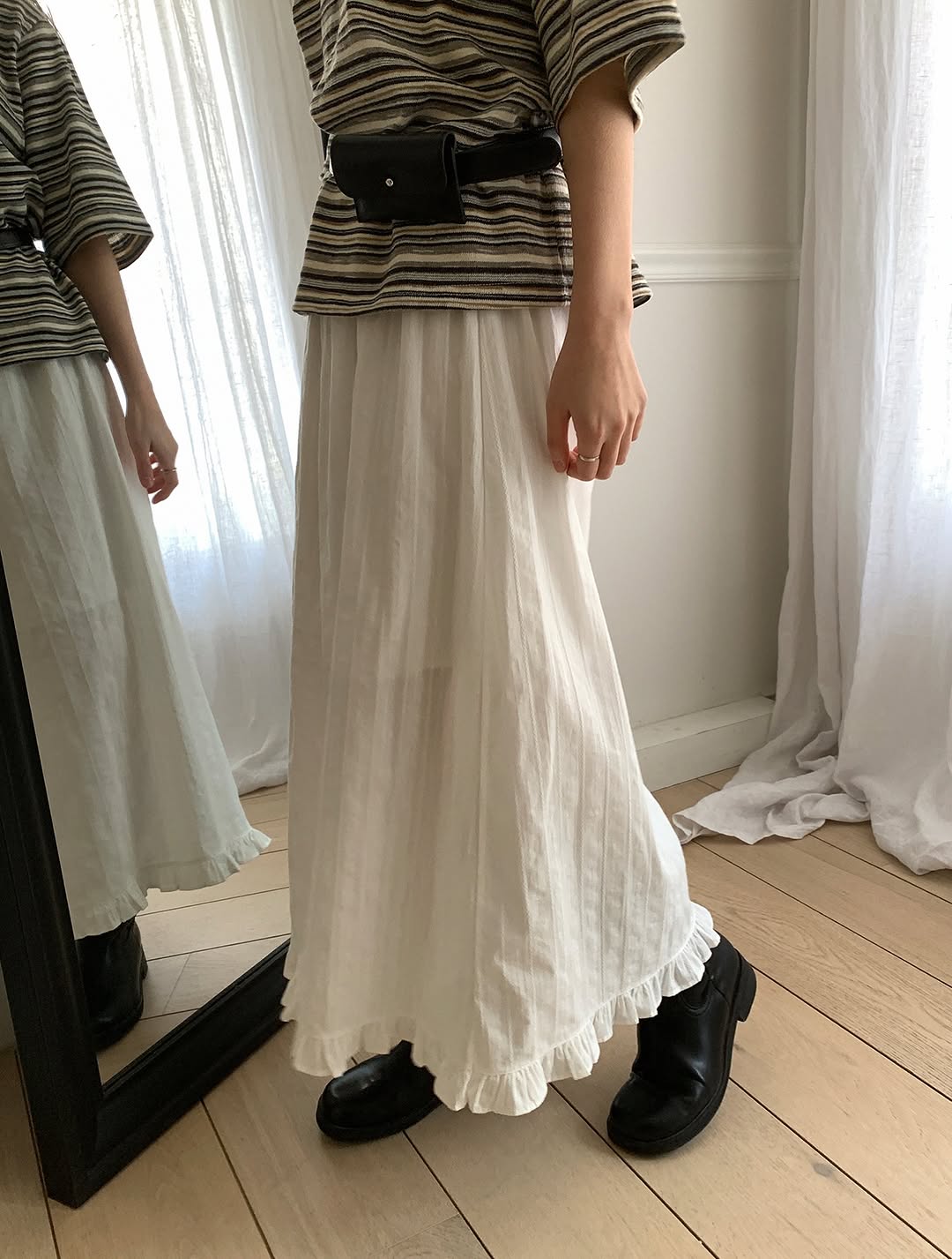 pure frill long skirt (pre-order)