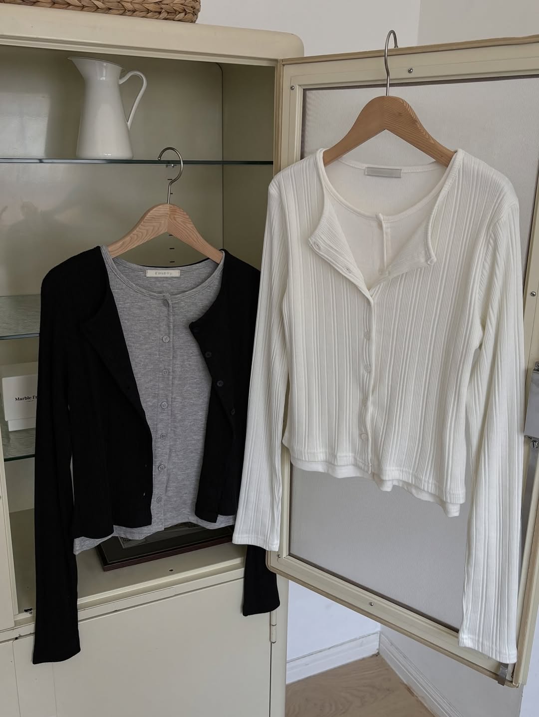 double layered cardigan