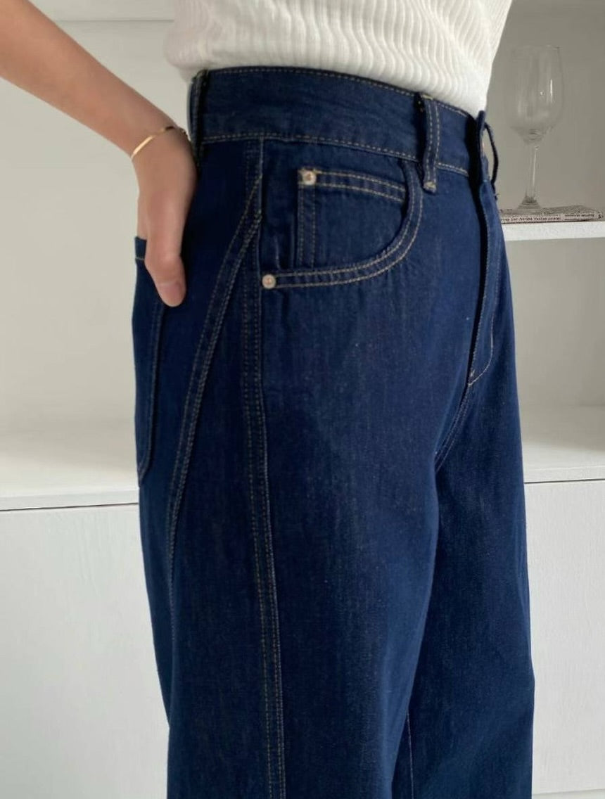 tencel soft denim slacks (pre-order)