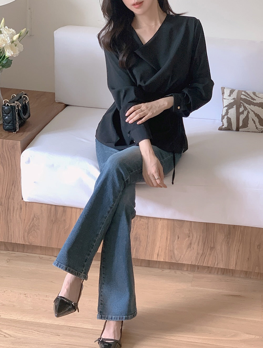 matise tie blouse (pre-order)