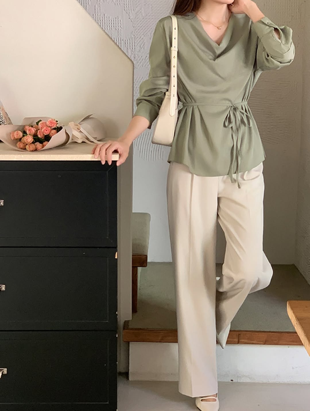 matise tie blouse (pre-order)