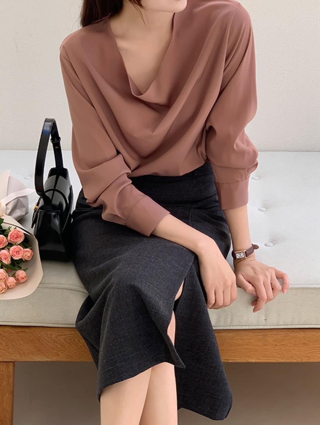 matise tie blouse (pre-order)