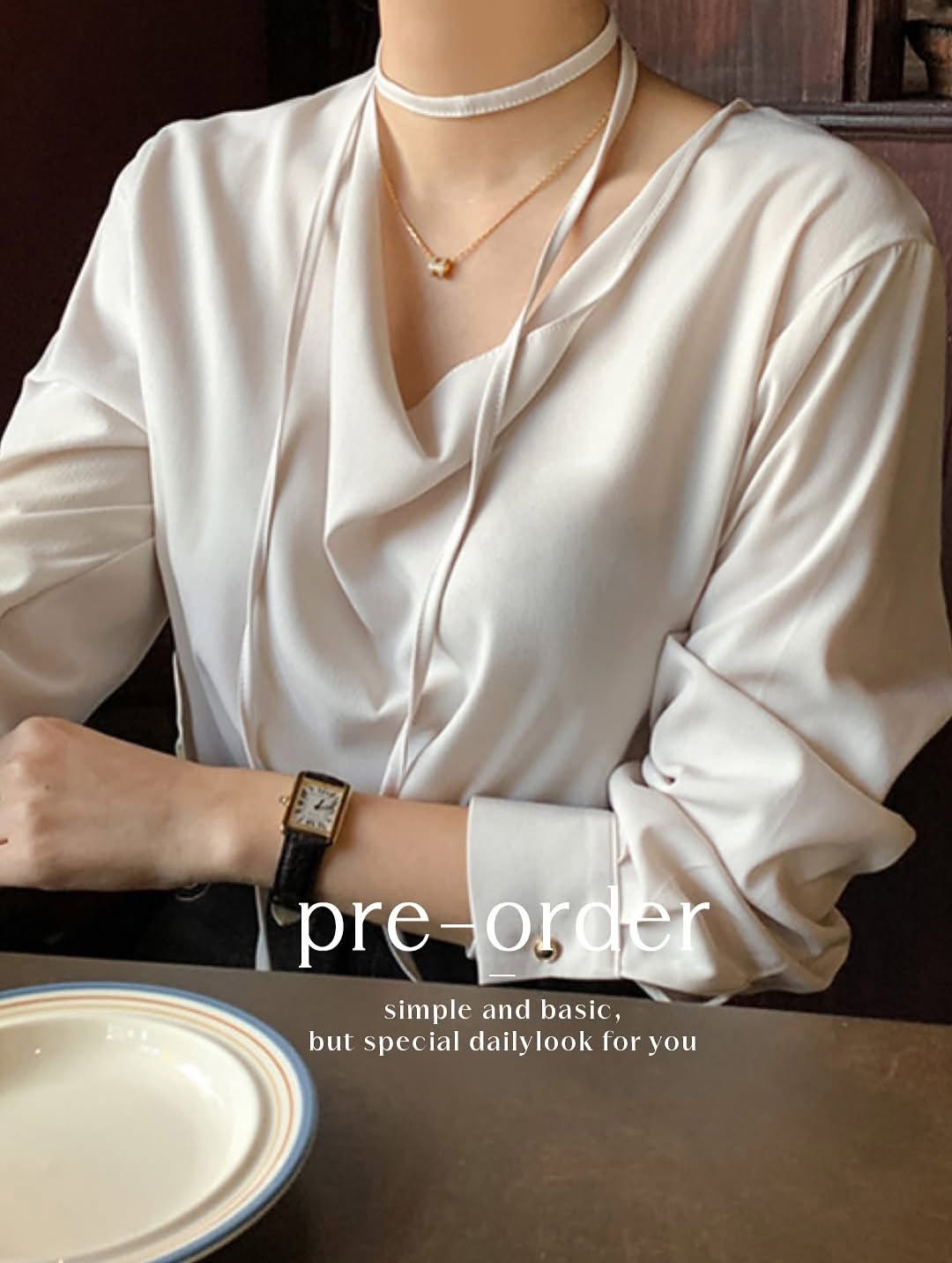 matise tie blouse (pre-order)