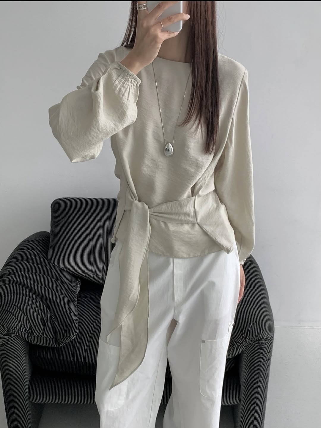 kaye tie blouse