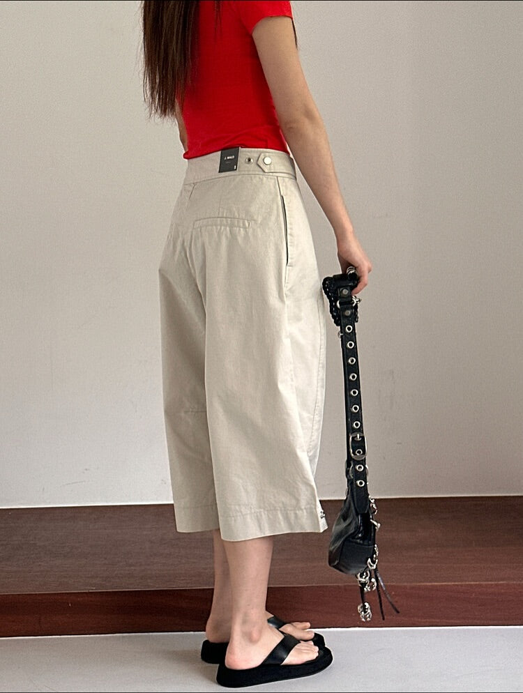snap bermuda pants (pre-order)