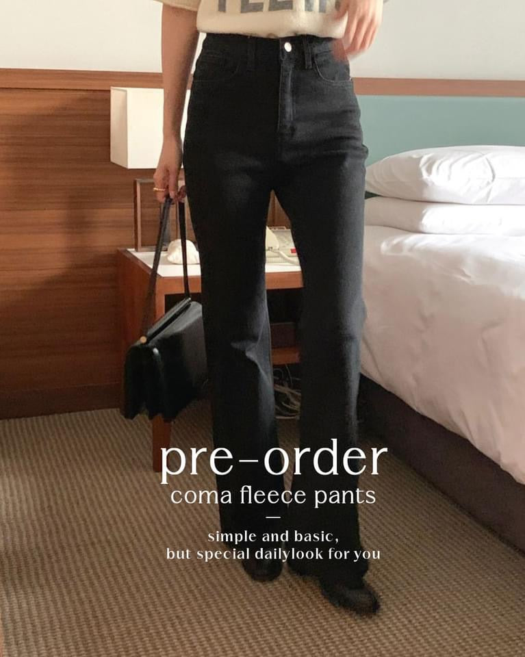 coma fleece pants ( boot-cut)