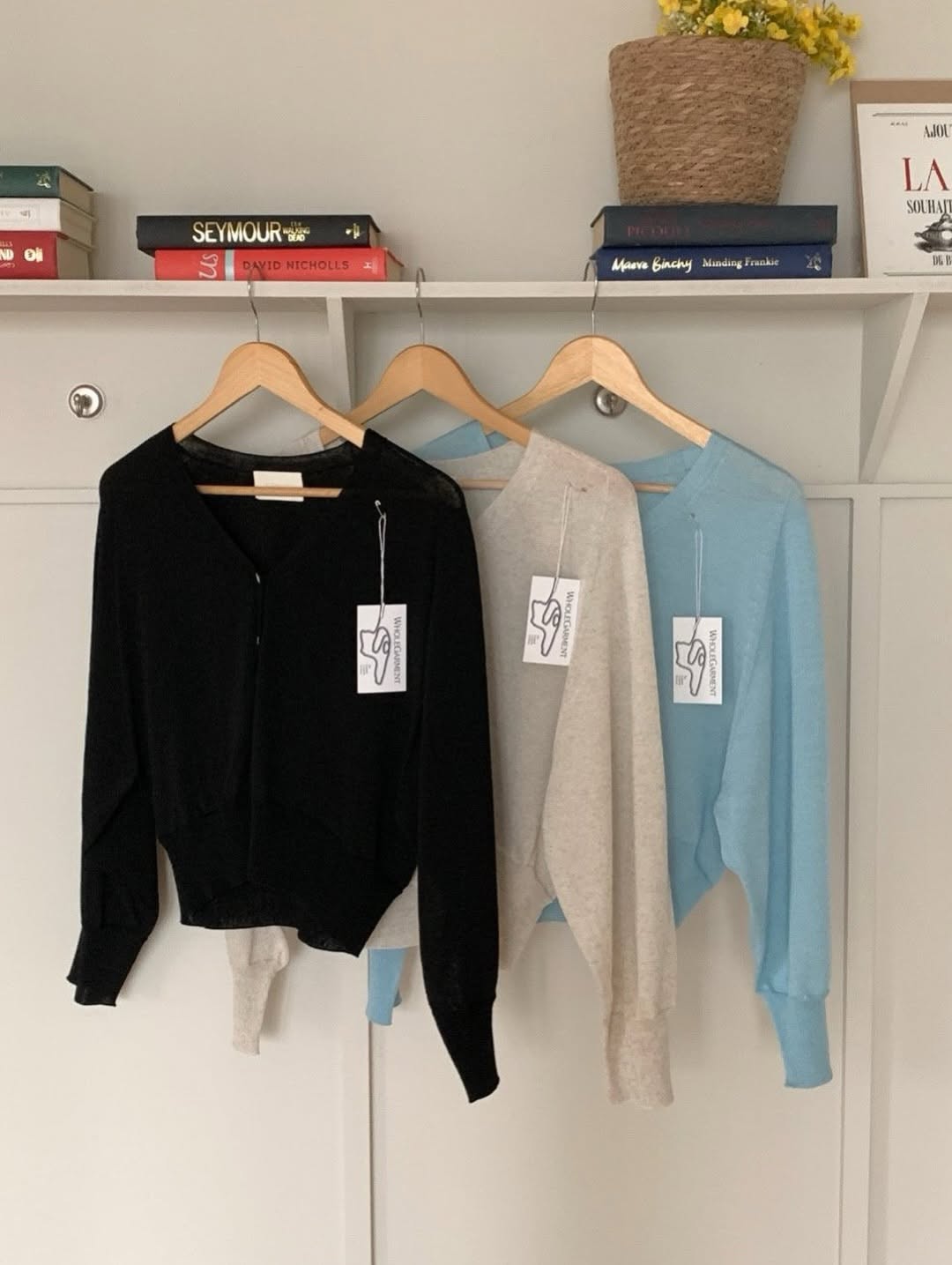 linen wholegarment cardigan