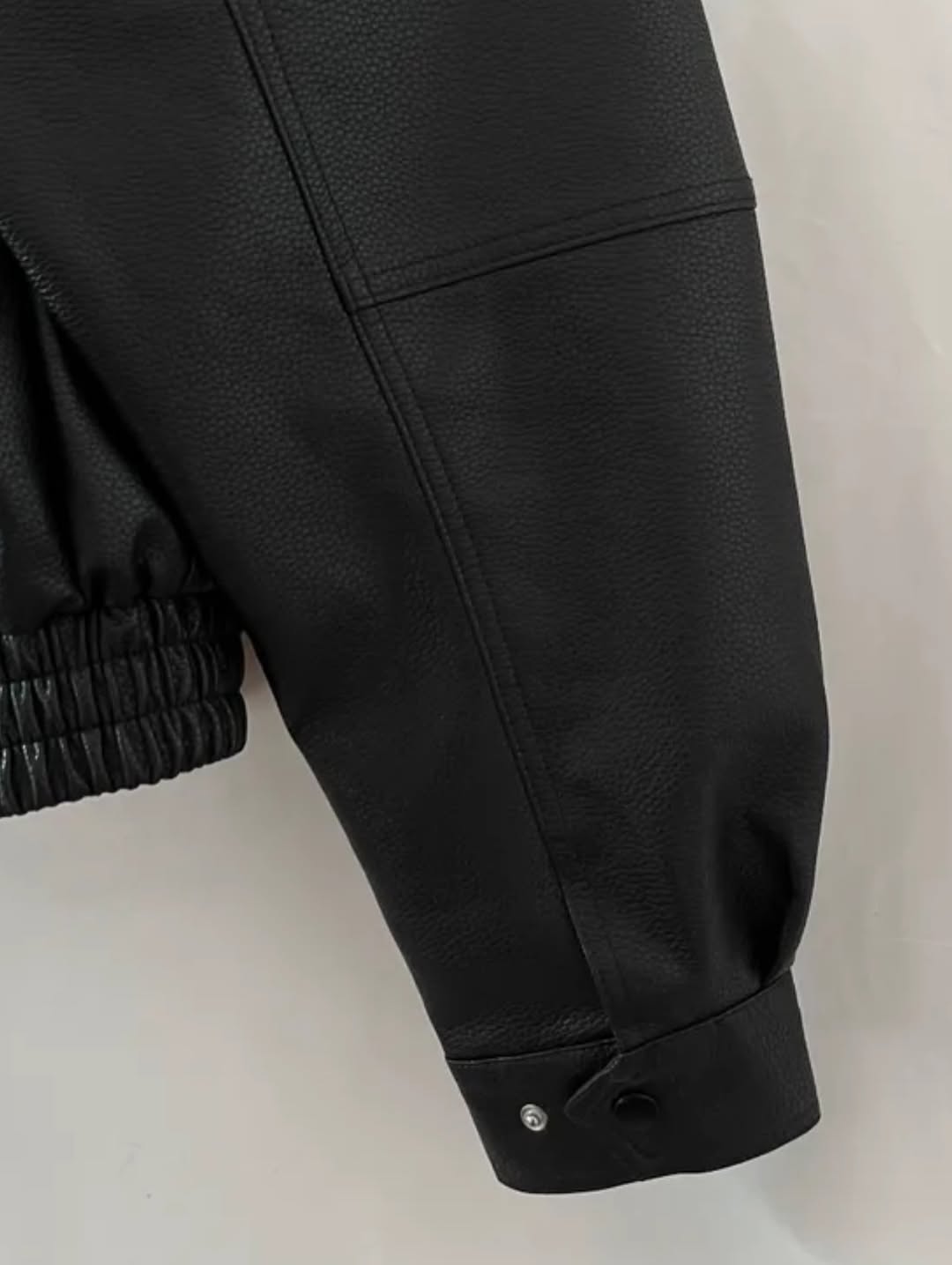 high neck leather jacket