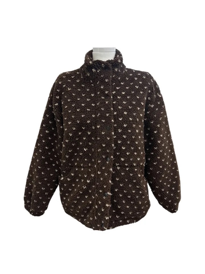 puzzle fleece jacket