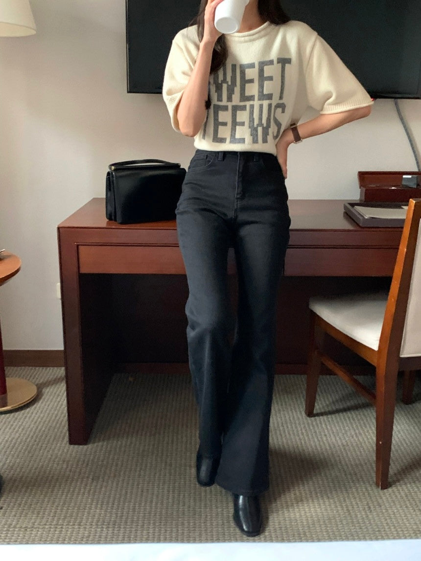 coma fleece pants ( boot-cut)