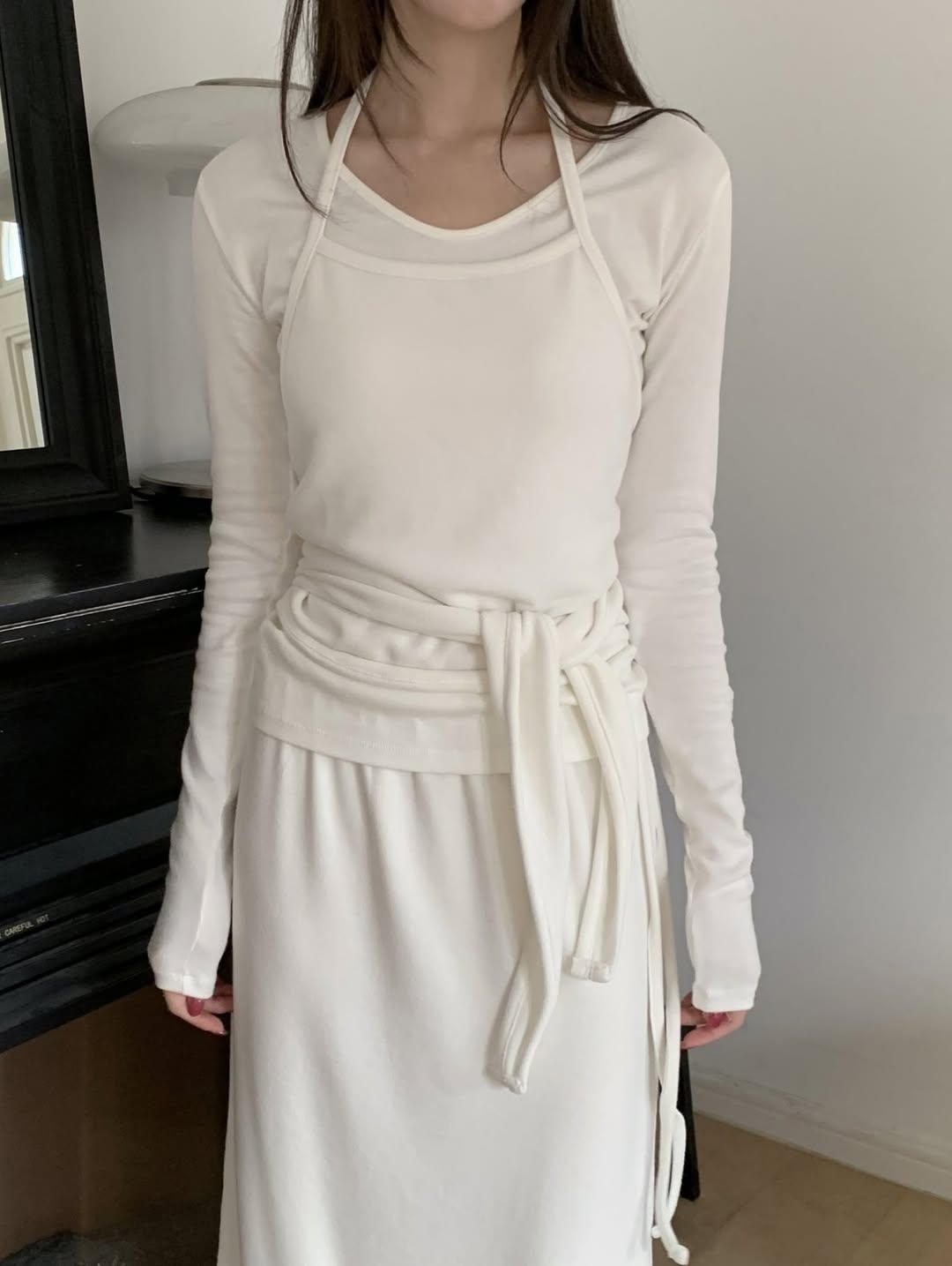 lina halter wrap knit