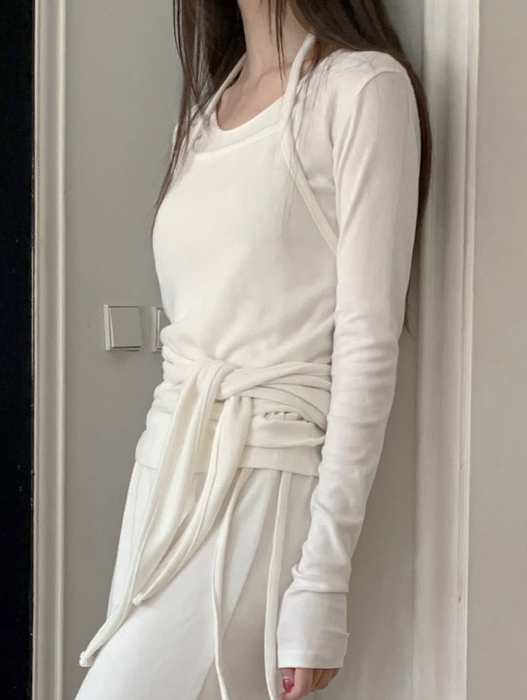 lina halter wrap knit