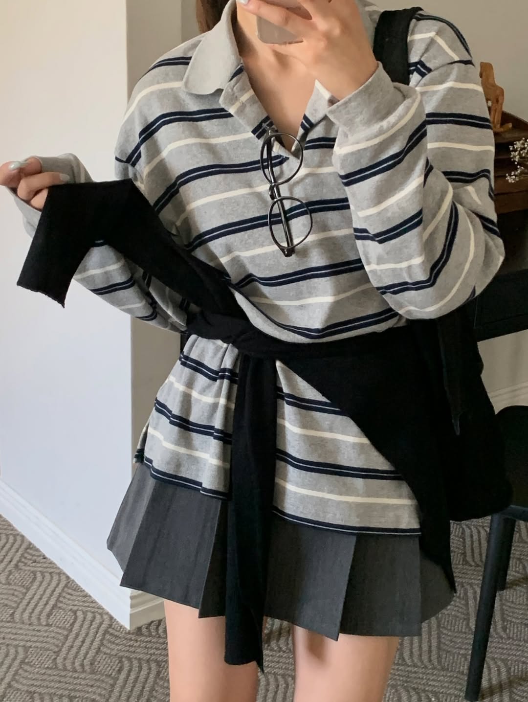mute striped top