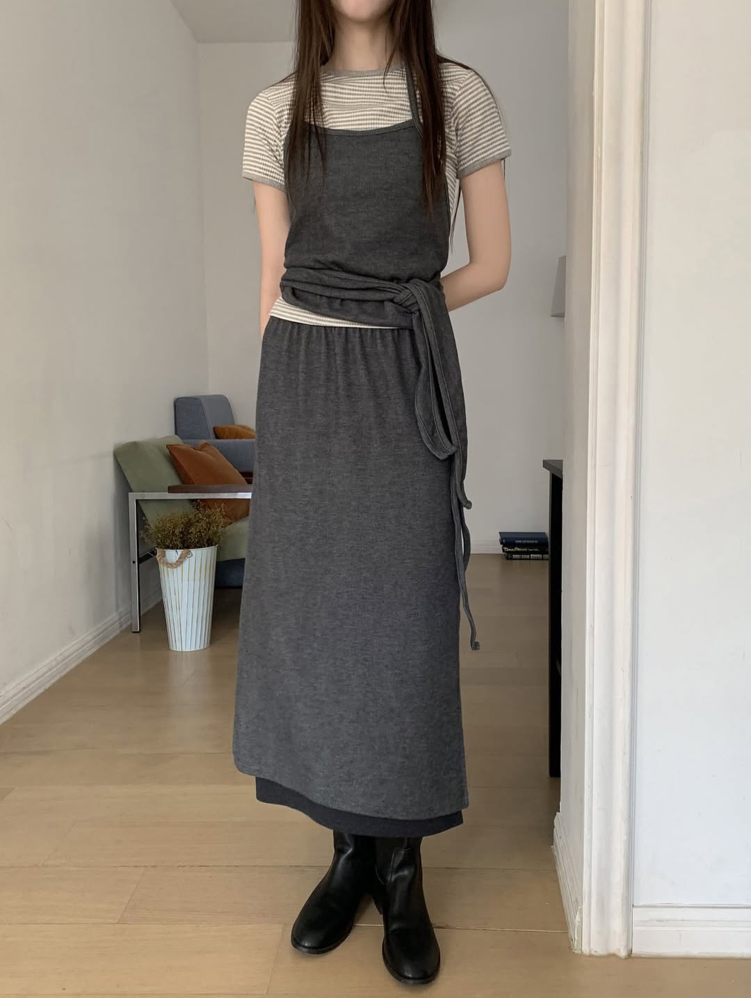 lina halter wrap knit