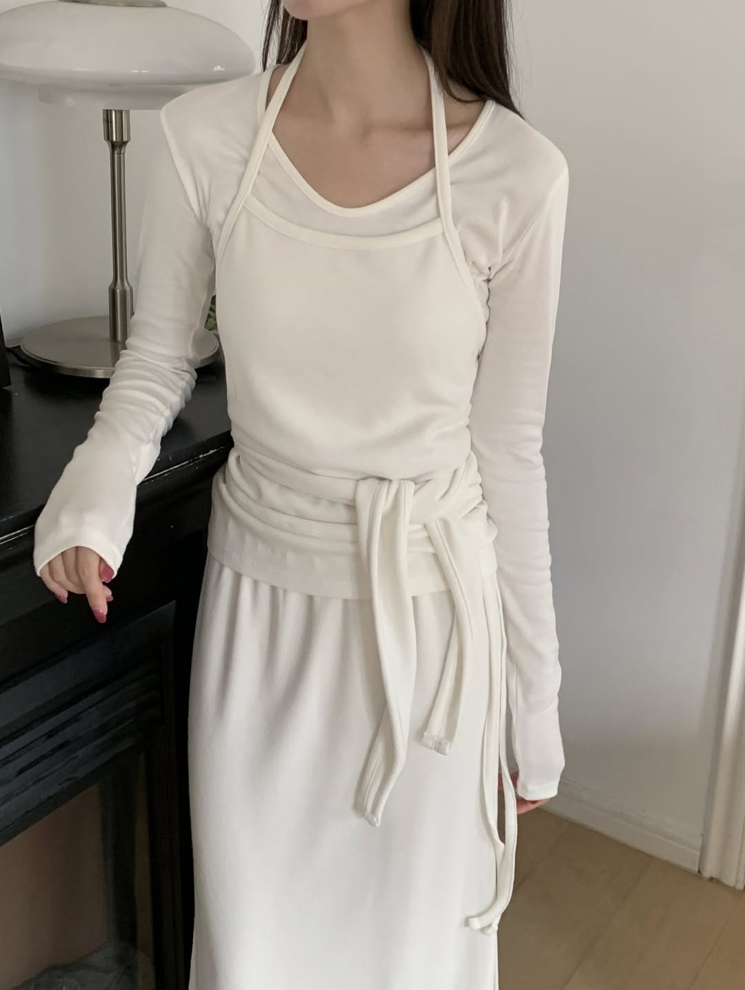 lina halter wrap knit