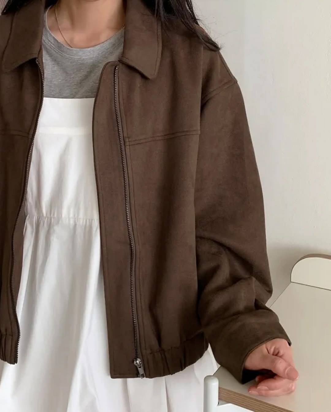 soft suede jumper