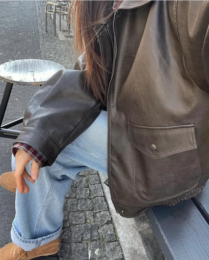 zino vegan leather jacket