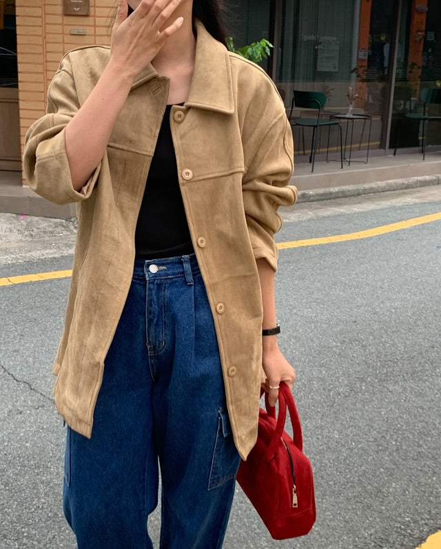 obe suede coat