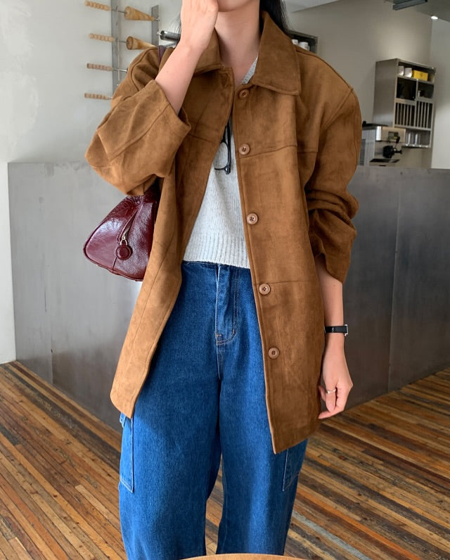obe suede coat