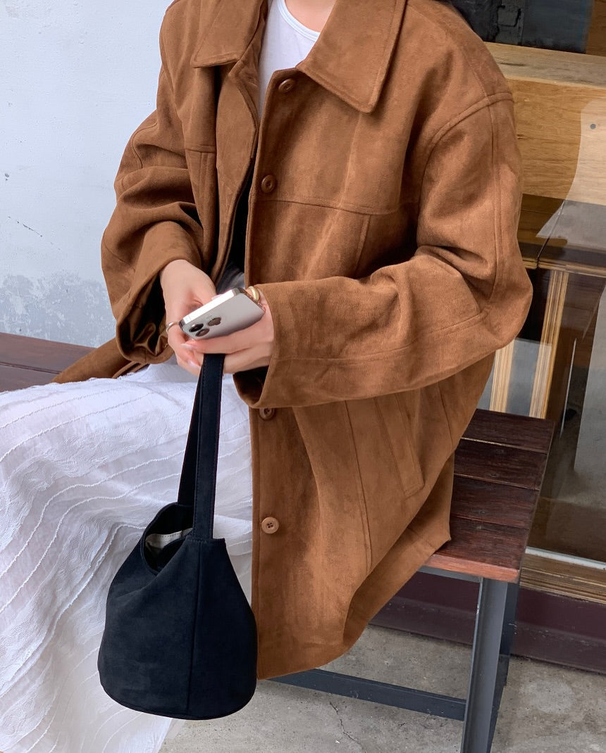 obe suede coat