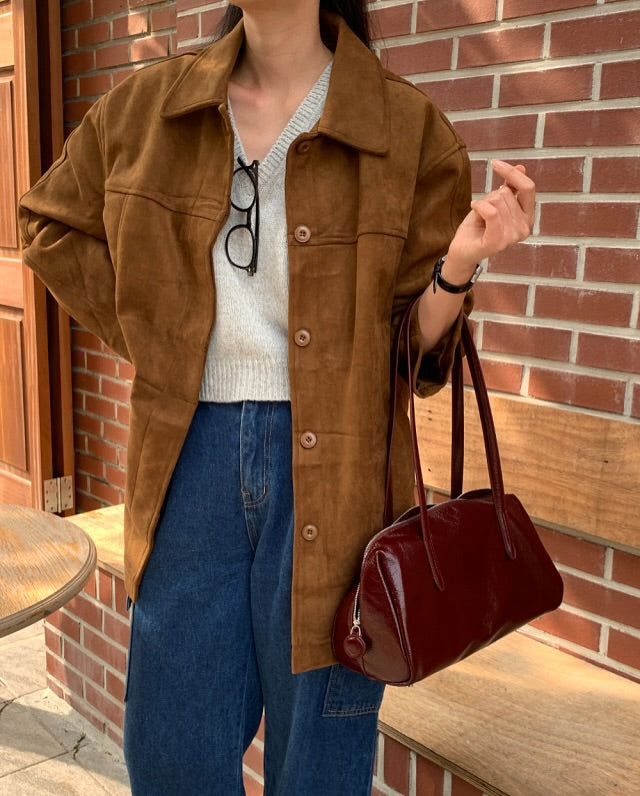 obe suede coat