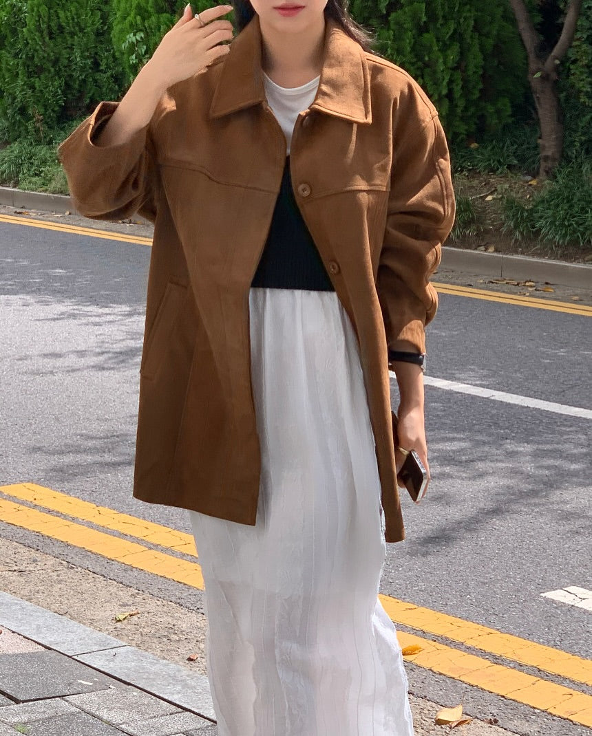 obe suede coat