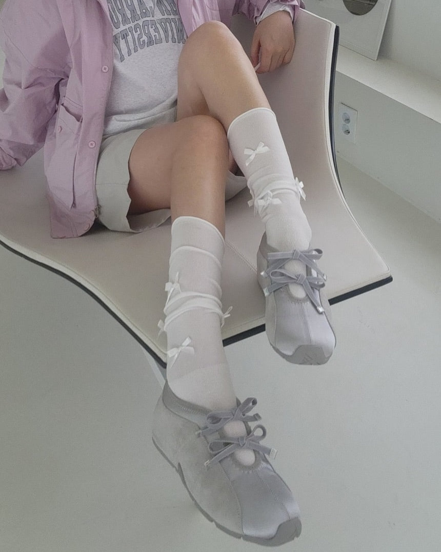 hay ribbon shoes (heels 3cm)