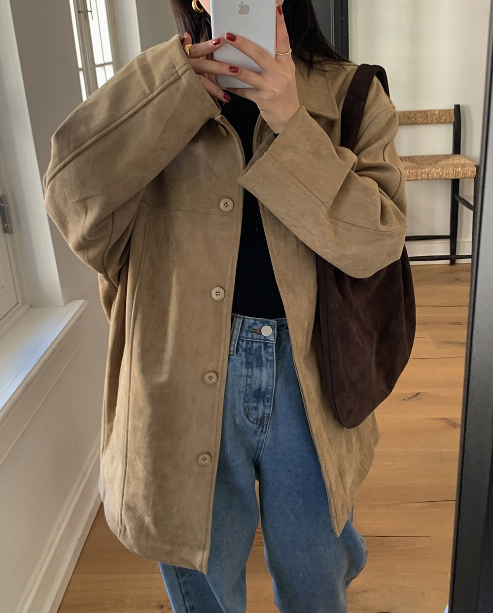 obe suede coat